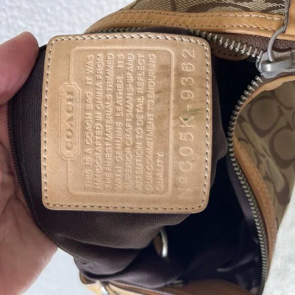 Coach C05K-9362 Khaki Signature Leather Slim Crossbody Shoulder Bag - Picture 9 of 10